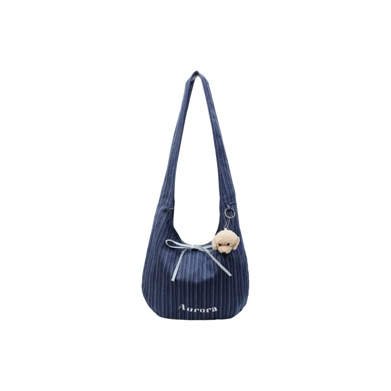 FREEHIKE Denim Shoulder Bag Women's Dark Blue/Light Blue-3