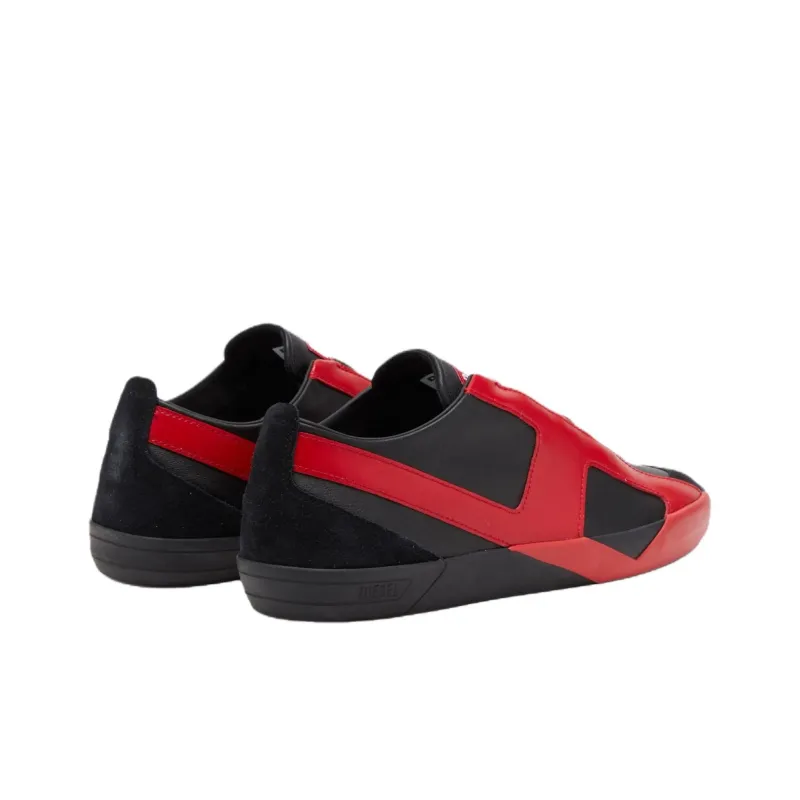 DIESEL S Slante D Low Top Skateboard Shoes Men's Black Red-5