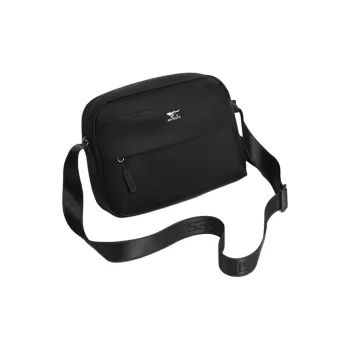 SEPTWOLVES Fabric Shoulder Bag, Crossbody Bag Medium Size Men's Black