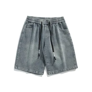 Dme Denim Shorts Unisex Vintage Blue