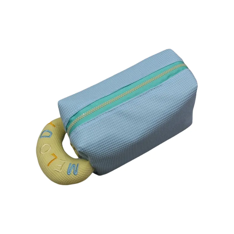 QEEDNS Waffle Knit Ins Minimalist Style Large Capacity Makeup Bags-2
