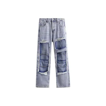 FCB ARCELONA Jeans Unisex Light Blue