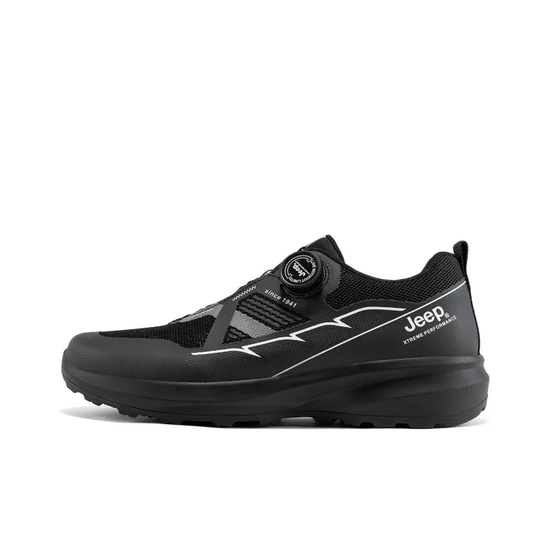 Jeep Outdoor Life Cushioning, Slip Resistant, Breathable, Lightweight Low Top Outdoor Shoes Men's Black-0