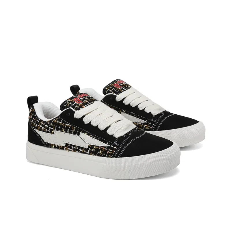 VFTS Anti Slip Wear Resistant Low Top Skateboard Shoes Unisex Jam Red-11