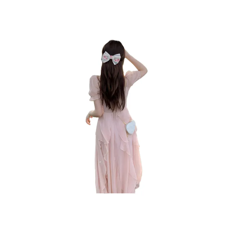 Mu Qingqing Short Sleeved Dress Women's-4