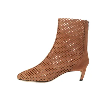 SERGIO ROSSI SR Micro Mermaid Ankle Boots 5cm Women's Light Brown