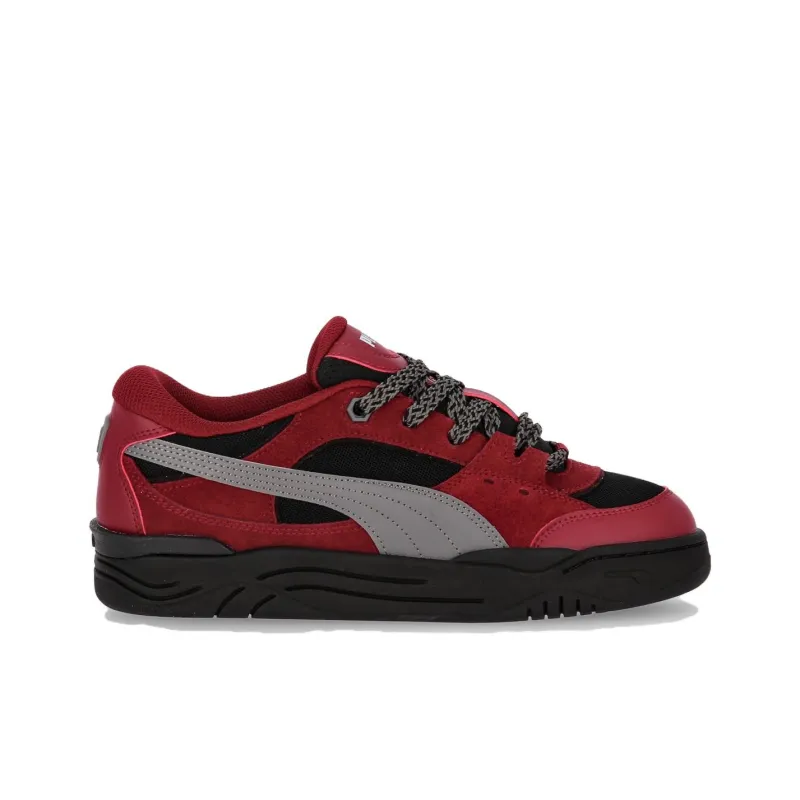PUMA 180 Anti Slip Wear Resistant Low Top Skateboard Shoes Unisex Red Black-1