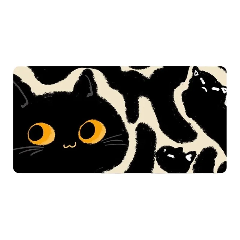 DANYIN V SION Line Kitten Extra Large Women's Office Study Gaming Computer Keyboard Leather Desk Mats Mouse Pads-8
