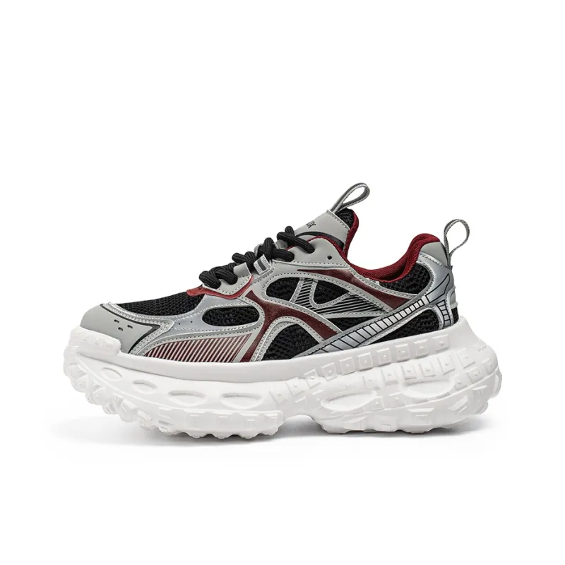 Boogie Bear Breathable Height Increase Low Top Chunky Sneakers Men's-0