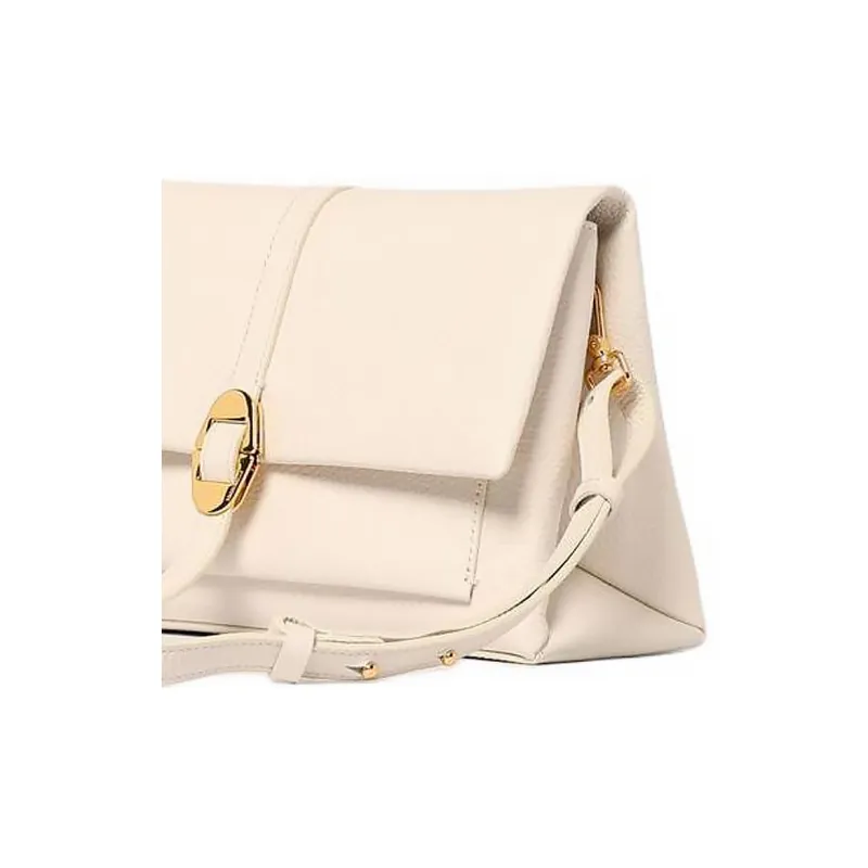 COCCINELLE Gold Plated Shoulder Bag Women's White-4