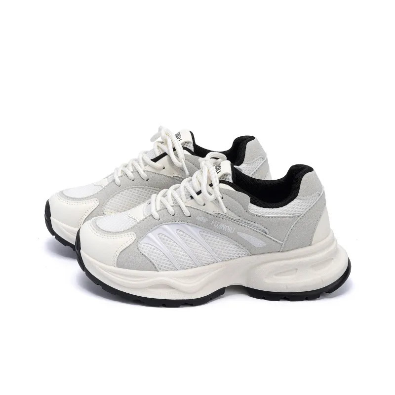HUANQIU Coverage Lightweight Height Increasing Low Top Chunky Sneakers Women's-8