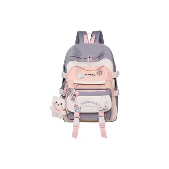 Narandu Fabric Backpack Regular Women's Pink Purple