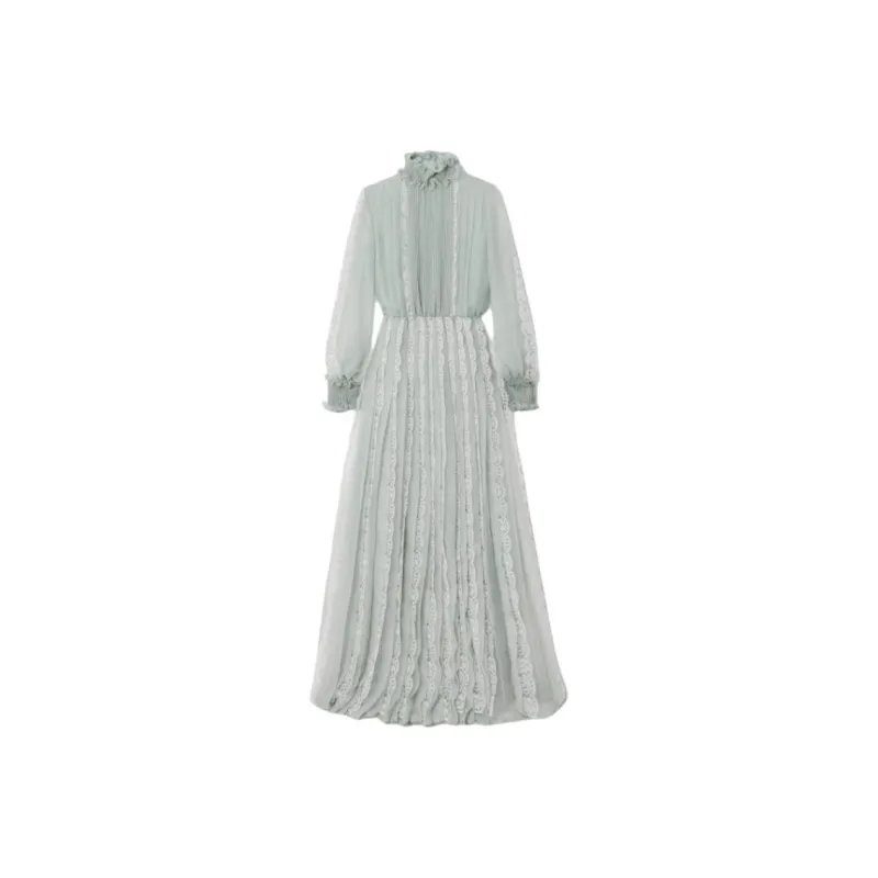 Valentino Long Sleeved Dress Women's Blue-0