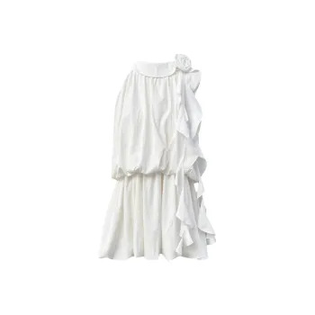 DOKZB Sleeveless Dresses Women's White