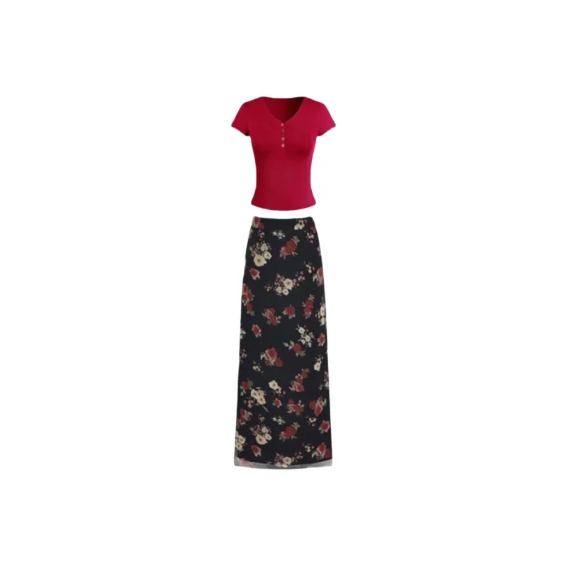 MA JOURNEE Two Piece Skirt Sets Women's-0