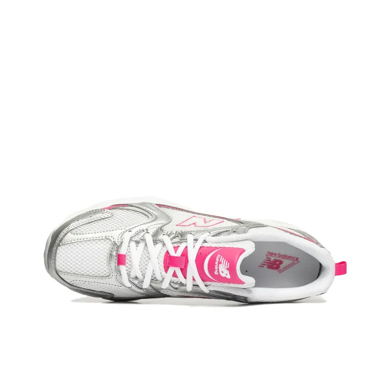 New Balance NB 530 Anti Slip Wear Resistant Low Top Running Shoes Women's Silver Pink-2