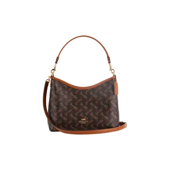 COACH LAUREL Canvas With Leather Shoulder Bag Tubas Women's Brown