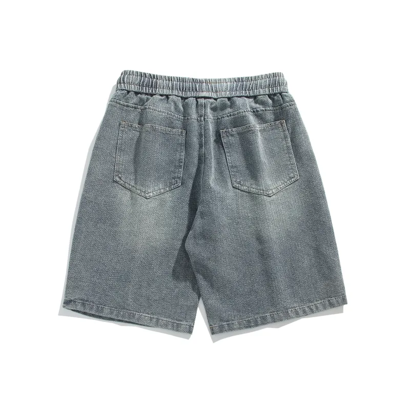 Dme Denim Shorts Unisex Vintage Blue-1