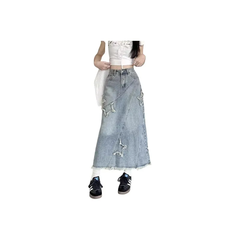 FOREVER 21 Denim Long Skirt Women's-0