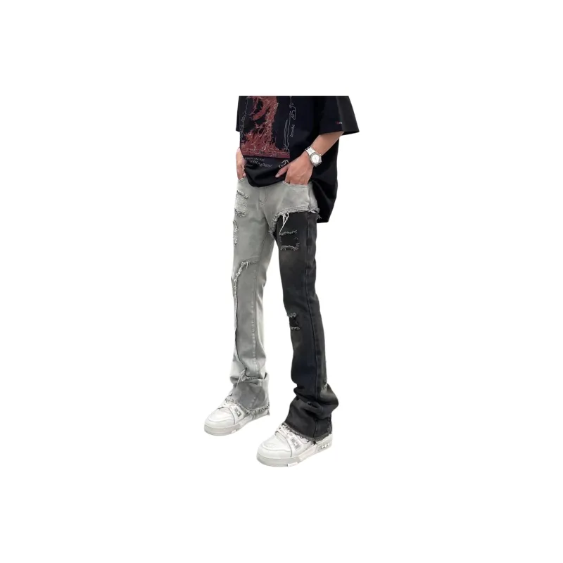 Imcrasy Jeans Unisex Black & Blue Double Multicolor-0