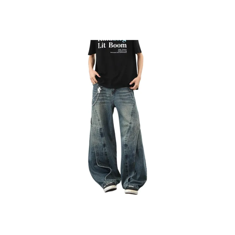 Menglaini Jeans Unisex Blue-0