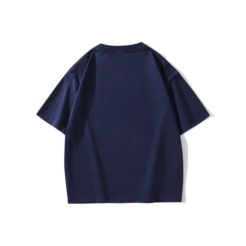 FONDLOOK T Shirts Unisex Navy Blue-1
