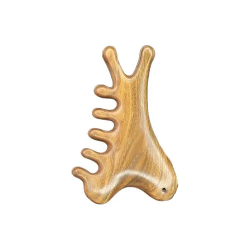 SHITIAN Four in One Head Therapy Comb Green Sandalwood Monster Comb Natural Comb For Head Acupressure Massage