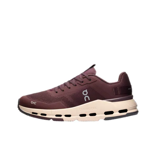 On Cloudnova Form 2 Anti Slip Wear Resistant Low Top Casual Suicoke Shoes Women's Red Brown