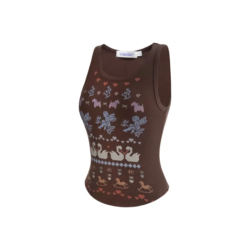 Unifree Tank Tops Women's Coffee Without Pads-2
