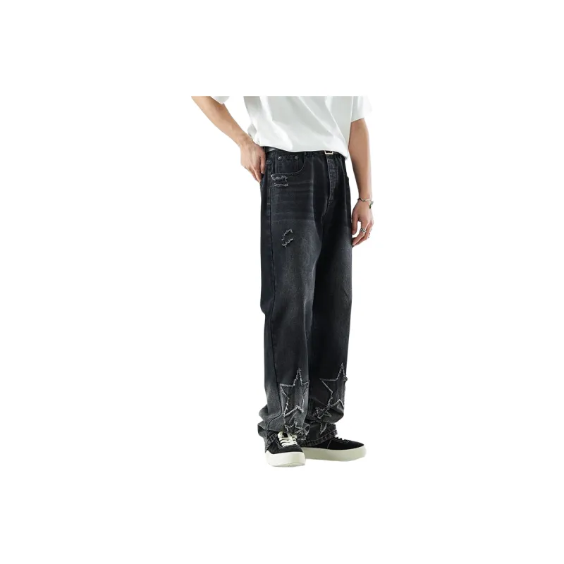 NVRFRGT Jeans Unisex Black Gray Color-1