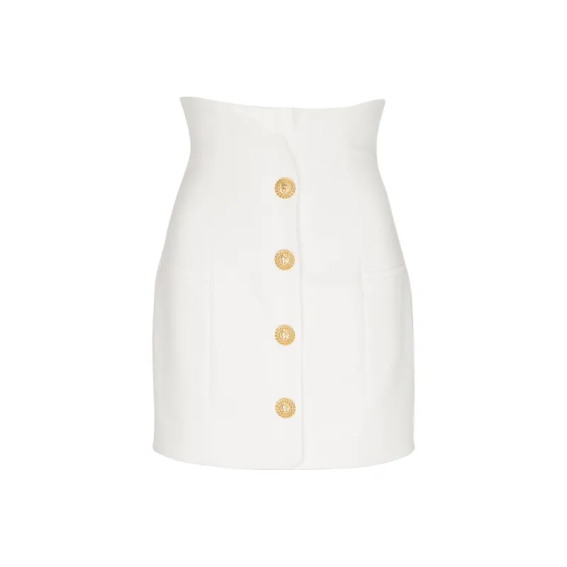 BALMAIN Decorative button Mini Skirt-0
