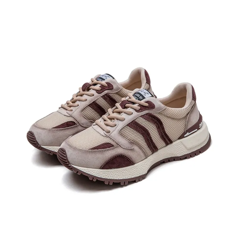 PLO CART Breathable Lightweight Height Increasing Low Top Chunky Sneakers Women's-1