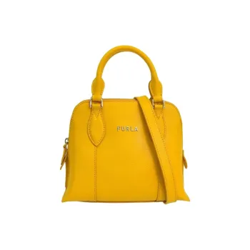 Furla Vittoria Leather Crossbody Bag Mini Women's Yellow