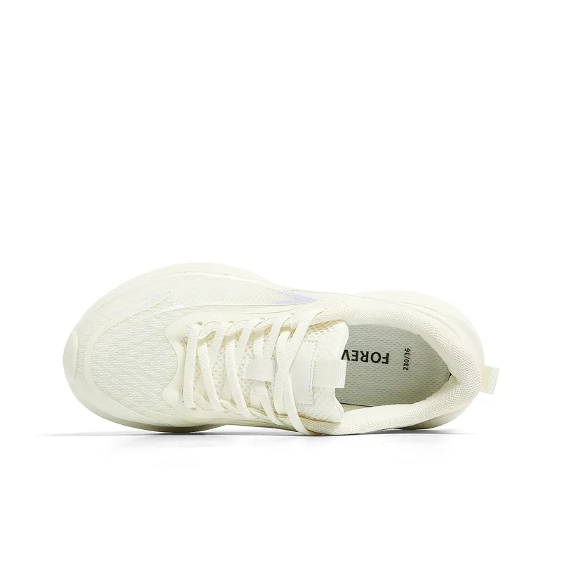 FOREVER 21 Anti Slip Wear Resistant Low Top Running Shoes Women's Beige-3