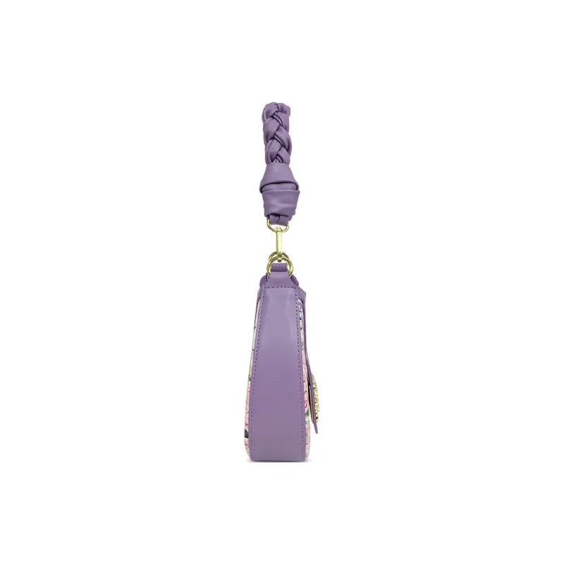 MACK JODAER Synthetic Leather Shoulder Bag, Handbag Regular Women's Purple Rhythm Floral-4