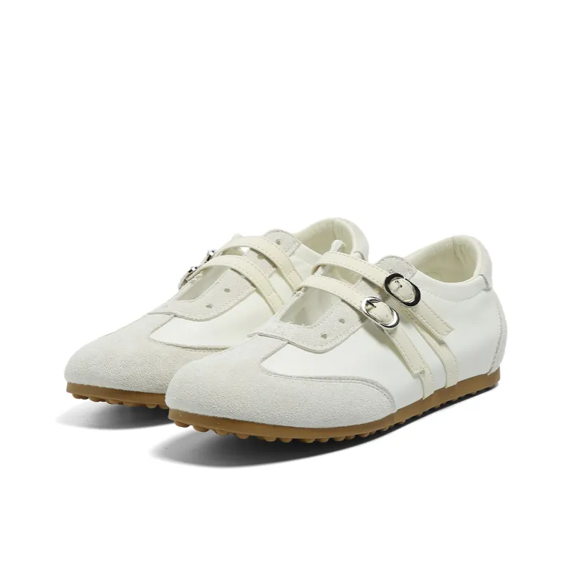 HUANQIU Slip Resistant, Breathable, Lightweight Low Top Casual Shoes Women's Beige-3