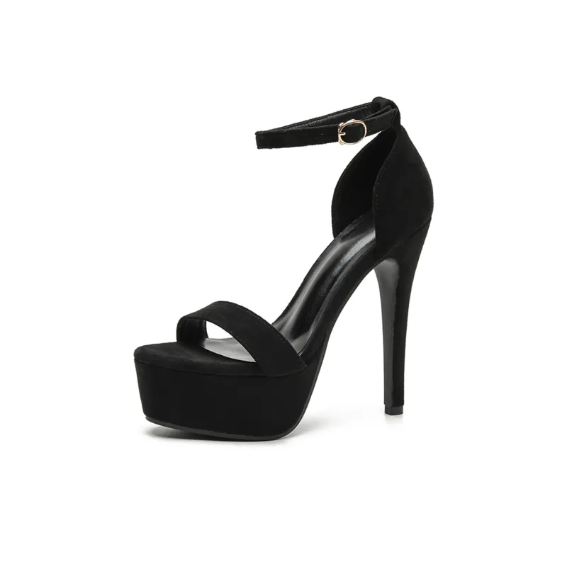 Lan Miao One Strap Sandals Women's Black-0