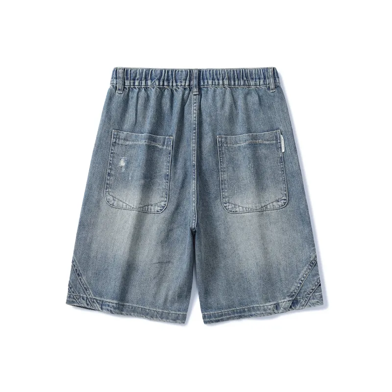SANTASTIC Denim Shorts Men Blue-1
