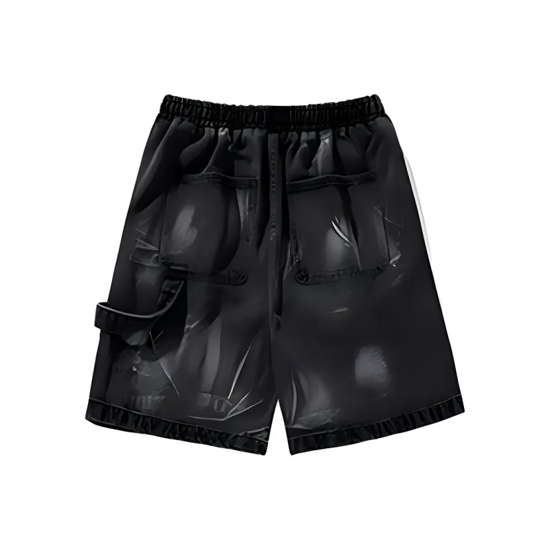WOSAWE Denim Shorts Unisex Black-1