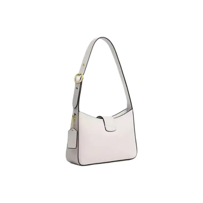COACH Eliza Calfskin Shoulder Bag Medium Size Women's White-1