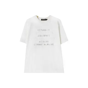 SOON FLOWER Drop Shoulder Sleeve T Shirt Women's White