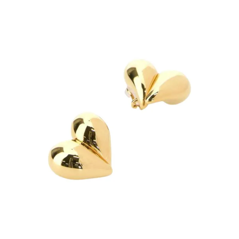 Bottega Veneta 18K Gold Earrings Unisex Gold-1