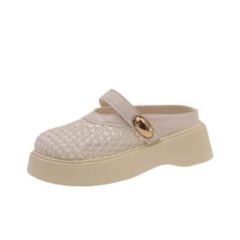 Baibianzhiheren Quiet Closed Toe Slippers Women's-0