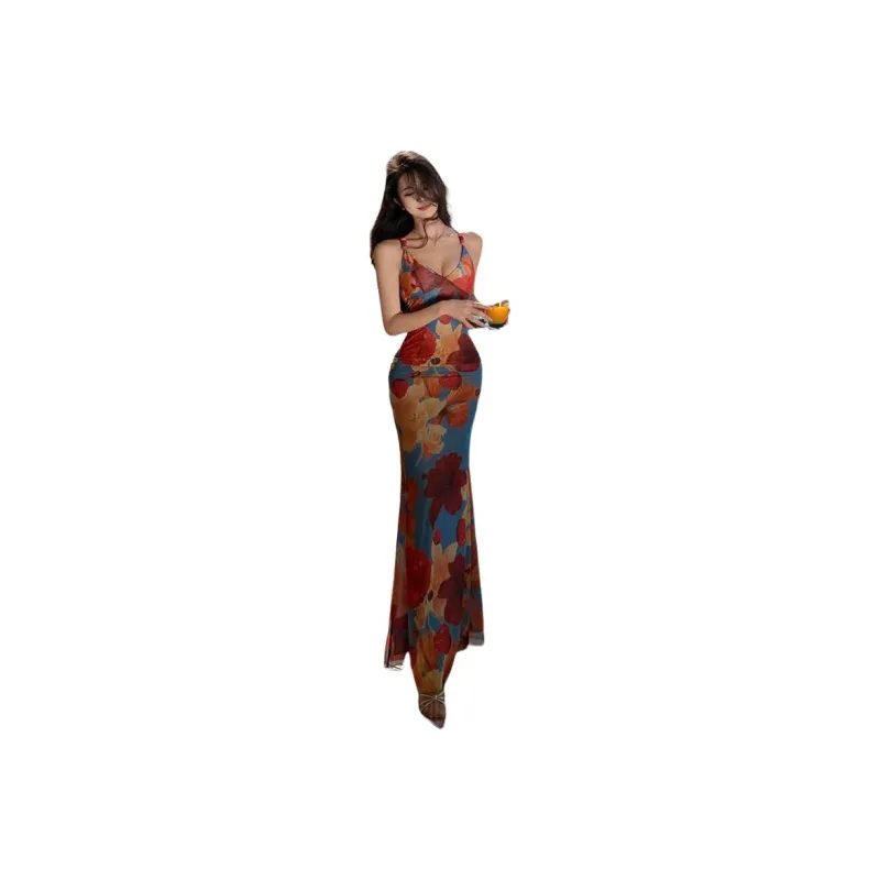 Dior Beauty Slip Dresses Women's Tropical Style-0