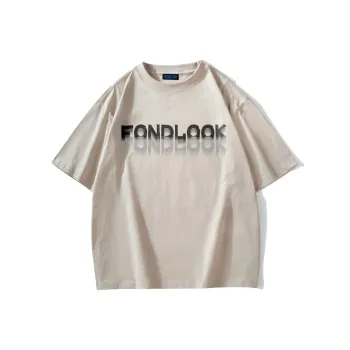 FONDLOOK T Shirts Unisex Light Beige Apricot