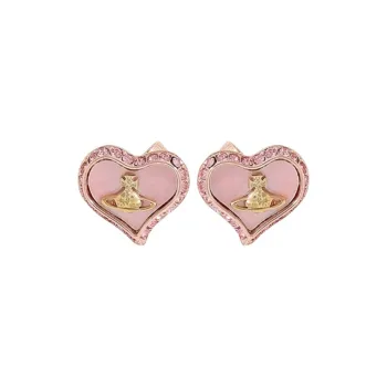 Vivienne Westwood Brass Stud Earrings Women's Pink