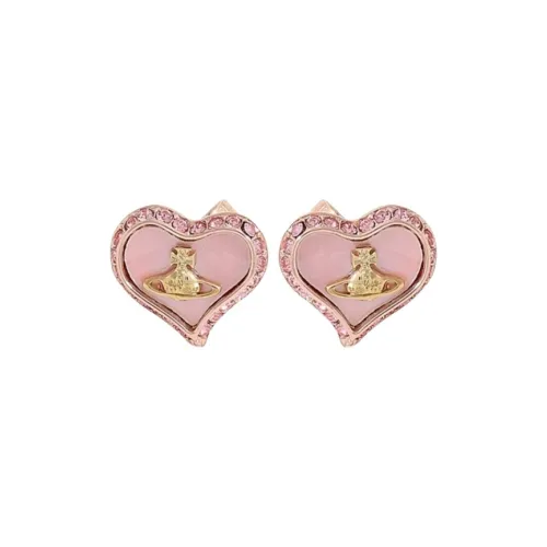 Vivienne Westwood Brass Stud Earrings Women's Pink