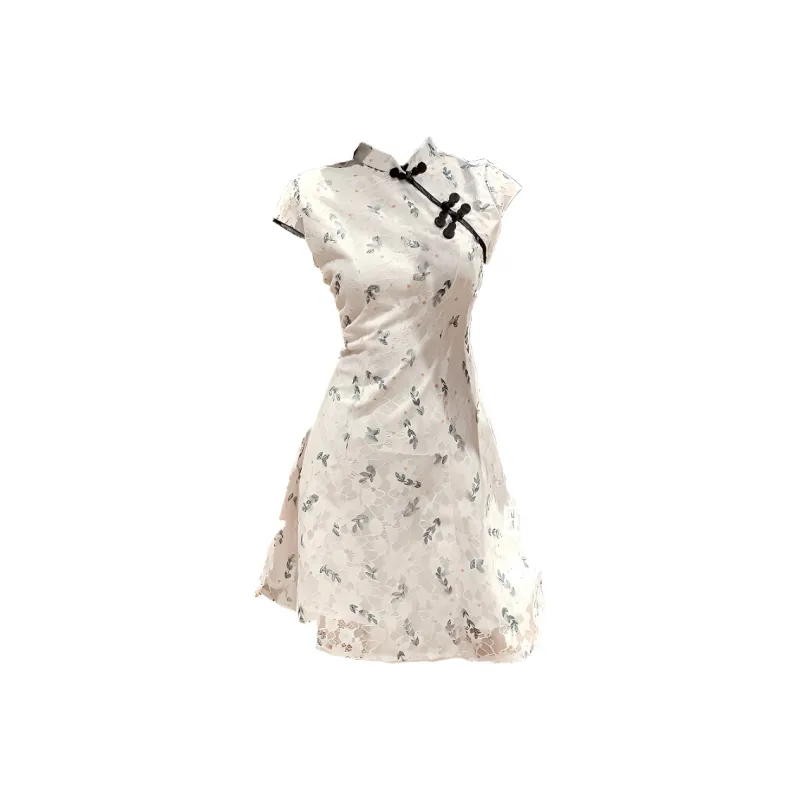 Mu Qingqing Short Sleeved Dress Women's-1