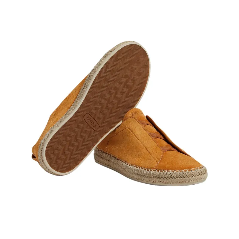 Zegna Triple Stitch Espadrilles Men's Orange-4