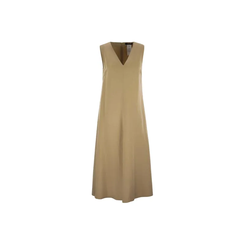 WEEKEND MaxMara Sleeveless Dress Women's Beige-0